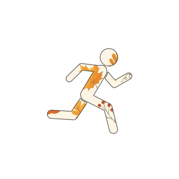 illustrazione di un' in esecuzione bastone figura, simboleggiante movimento e attività, isolato su trasparente sfondo, che rappresentano un' dinamico e energico stile di vita png