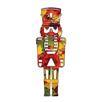 ilustração do colorida outono folhas quebra-nozes isolado em transparente fundo, uma festivo e decorativo peça perfeito para adicionando uma toque do sazonal charme para qualquer espaço png