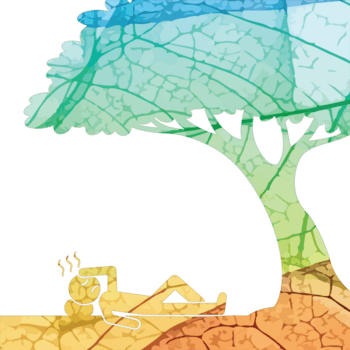 illustration av en person liggande under en träd, representerar de begrepp av resten, avslappning, eller upptäckt skugga från de Sol isolerat på transparent bakgrund png