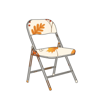 illustration av en mönstrad hopfällbar stol isolerat på transparent bakgrund, visa upp dess dekorativ design och funktionalitet för sittplatser i olika inställningar png