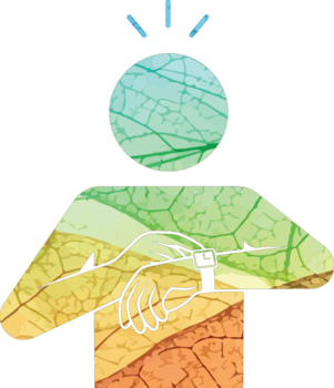 ilustración de un persona con un idea, representado por un bombilla encima su cabeza, con un vistoso, texturizado diseño aislado en transparente antecedentes png