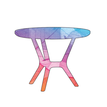 ilustración de un moderno lado mesa aislado en transparente fondo, presentando un pulcro diseño y un único estampado superficie, mezcla funcionalidad con artístico instinto png