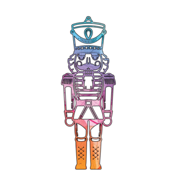 ilustração do vibrante aguarela quebra-nozes isolado em transparente fundo, uma moderno torção em uma clássico feriado ícone, perfeito para adicionando uma respingo do cor para qualquer configuração png