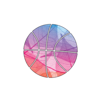ilustración de baloncesto con vistoso texturizado cubrir, aislado en transparente fondo, creando un visualmente sorprendentes y resumen representación de el deporte png