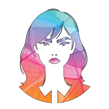 ilustración de un mujeres cara con vistoso hoja patrones, aislado en transparente fondo, exhibiendo un único mezcla de naturaleza y retrato Arte png