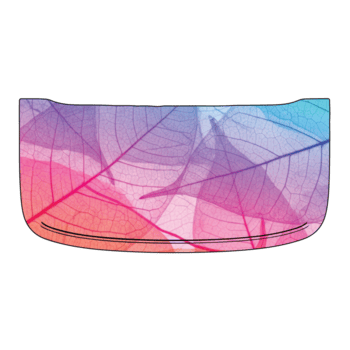 illustrazione di astratto illustrazione di un' auto sole visiera con colorato foglia modelli, isolato su trasparente sfondo, mescolanza settore automobilistico design con naturale elementi png