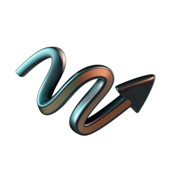 dinámica ola modelo camino flecha Derecha 3d icono png