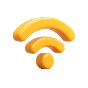 realista 3d hacer de un Wifi símbolo lustroso textura en transparente antecedentes png