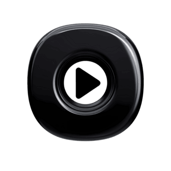 lustroso negro redondeado cuadrado objeto con un central agujero en transparente antecedentes png