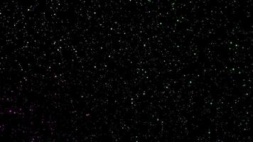 coloré embrasé particules sur noir Contexte - dynamique animation avec une Cascade de multicolore embrasé particules flottant sur une solide noir Contexte video