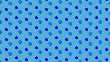 un sin costura bucle animación presentando un repitiendo modelo de azul polca puntos con sutil oscuridad en un ligero azul antecedentes video