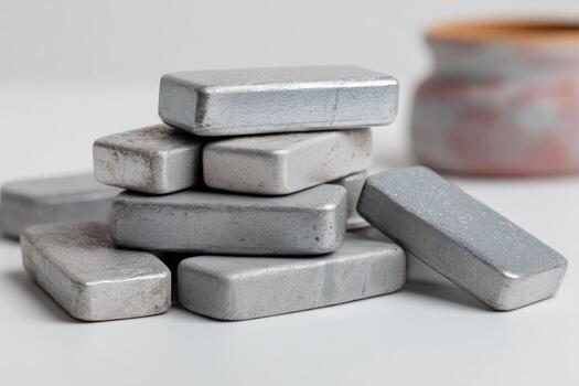 apilado gris rectangular objetos foto