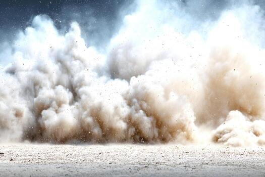 Massive dust cloud explosion photo