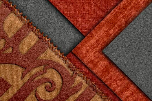 Geometric abstract textile design photo