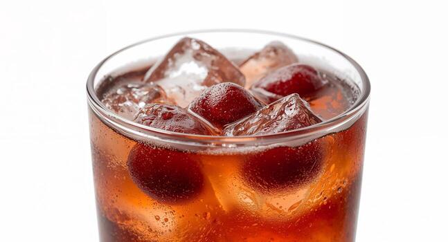 Sparkling Elixir with Ruby Spheres and Crystalline Fragments A Refreshing Still Life. photo