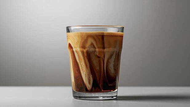 Fluid Dynamics, Glass and Light Abstract Patterns of Swirling Liquids in a Container. photo