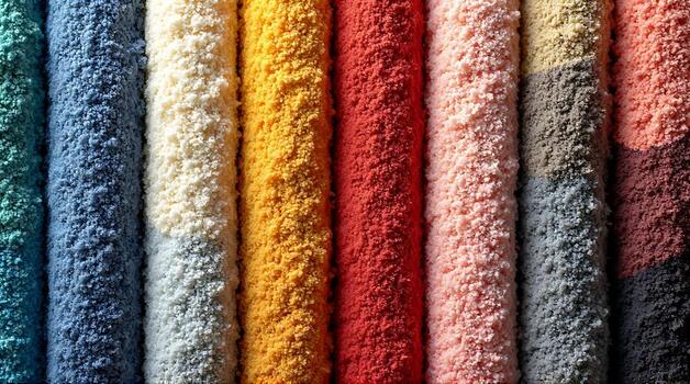 Close up of Parallel Columns of Multi colored Granular Texture photo