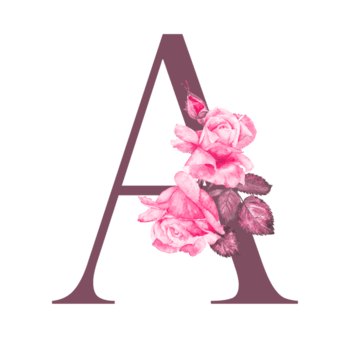 mão pintado aguarela floral alfabeto - carta uma. a cartas do a alfabeto estão Sombrio Rosa e decorado com aguarela rosas. casamento, aniversário, crianças festa, qualquer criativo Ideias. png