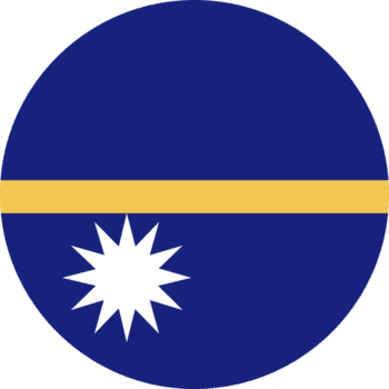 bandiera di nauru arrotondato icona. nazionale nauru bandiera circolare pulsante. il giro nauru bandiera distintivo. bandiera nel cerchio forma. png