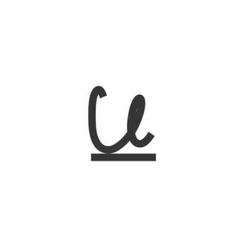 Elegant Gray Initials C E with Line on White Background vector