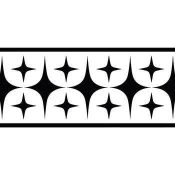 resumen negro y blanco estrella modelo frontera para decorativo diseño elementos vector