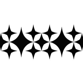 Abstract Seamless Pattern with Geometric Star Shapes in Black and White Tones vector