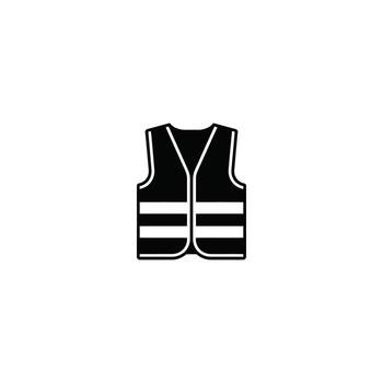 High Visibility Safety Vest Icon A Symbol of Safety and Protection in Various Work Environments, Easy to recognize and important PPE vector