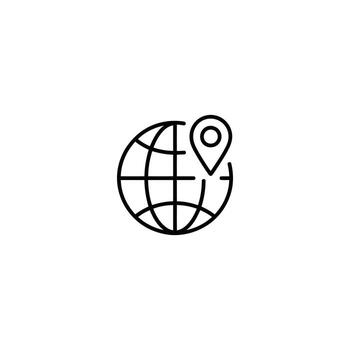 Global Reach and Location Pin A Symbol of Connection on a Borderless World Promoting Worldwide Business Operations vector