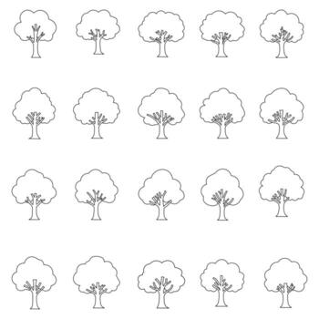naturaleza árbol línea Arte ilustración vector