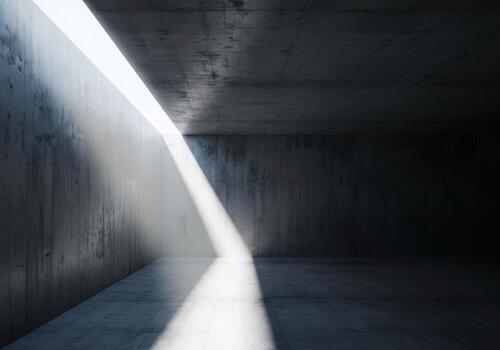 Abstract architectural lighting effect with strong diagonal lines and shadow play creating a modern dynamic visual. photo