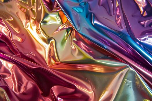 Image of Holographic iridescent effect dry paint surface. Texture for background usage photo