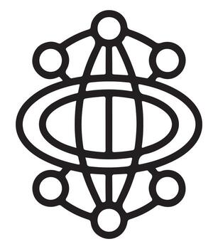 resumen cuántico informática símbolo contorno silueta vector