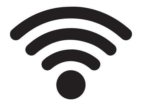 Abstract wi fi signal icon in a distinctive silhouette style vector