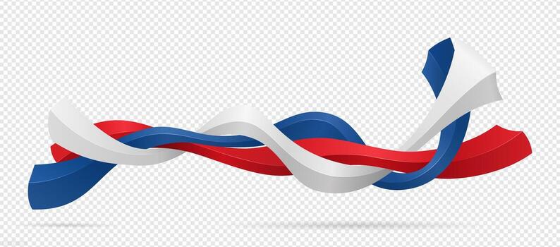 azul, blanco, y rojo entrelazados ondulado 3d objetos adecuado para social medios de comunicación enviar modelo vector