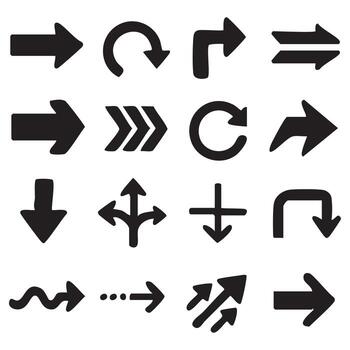 Diverse Hand Drawn Arrow Set A Versatile Collection of Directional Symbols for Design and Wayfinding Applications with a Playful Aesthetic vector