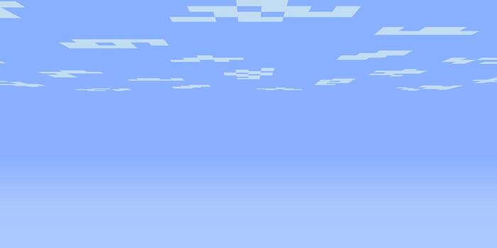 píxel cielo paisaje con nubes horizonte. azul sin costura 8 bits panorama con retro bloquear modelo. divertido jugador fondo o fondo de pantalla. resumen arcada ilustración diseño. vector