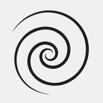 Elegant swirl design isolated on white background, perfect for adding a touch of sophistication to your creative projects with its simple yet captivating form vector