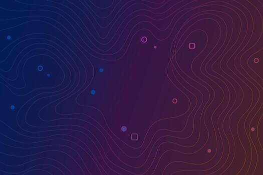 ilustración de topográfico mapa con neón degradado y resumen elementos. futurista ondulado contorno líneas en oscuro degradado tecnología antecedentes vector