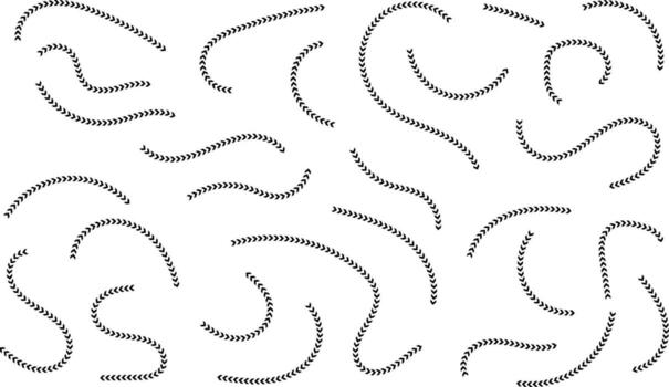 Abstract seamless pattern with curved arrow design on white background vector