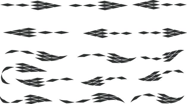 Abstract Geometric Patterns on White Background Minimalist Design Elements vector