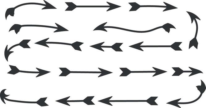 colección de único flecha diseños para gráfico diseño y navegación propósitos vector