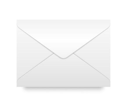 Realistic envelope mockup. Realistic envelope illustration. Folded envelope mockup vector