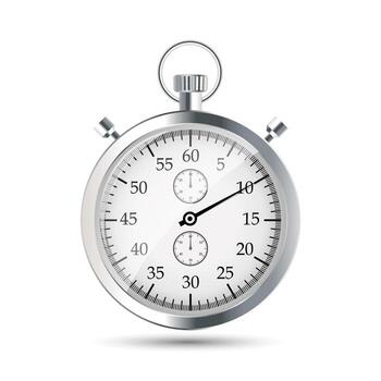 Analog Stopwatch with Timer Highlights Set vector