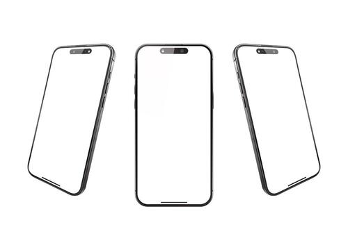 Smartphone device in different angles vector