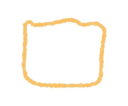 lápiz de color garabato contorno formas un pastel caja marco. orgánico rectángulo borde trae un único frontera a el fondo, Perfecto como gráfico acento para texto o creativo bosquejo proyectos vector