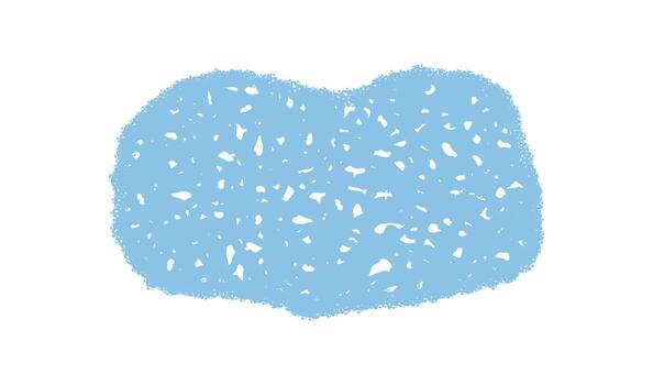 Hand drawn crayon squiggle frame in blue sketch style. Organic blob rectangle with scribble and sketchy background, artistic graphic element for text template or abstract design. vector