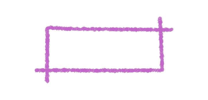 Pastel crayon rectangle box outline frame forms a simple border template. Banner for text with a label design, this background adds subtle and creative element for message or note in modern and vector