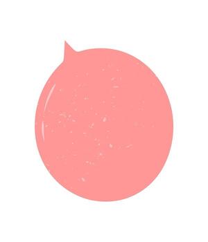 grunge mano dibujado habla burbuja con orgánico circulo forma en rosado. esta único charla caja y citar elemento tiene un áspero terminar para conversacion y mensaje conceptos en moderno comunicación gráfico. vector