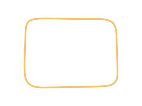 Hand drawn rectangle outline frame with organic border style forms an empty box on a white background. This template suits card or text needs, giving a clean and minimal appearance in various design vector