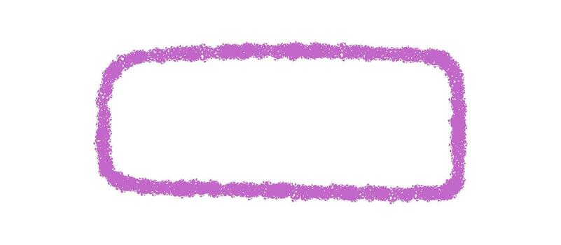 Organic crayon rectangle frame with contour sketch. Pastel border box serves as a modern text template. Unique banner background, abstract and hand sketched for creative or minimalist decor. vector